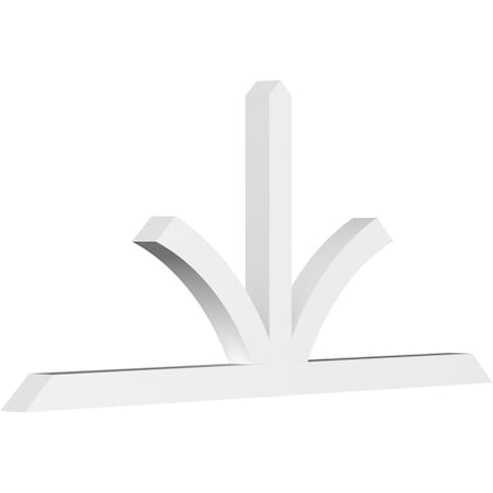 Ekena Millwork Richland Architectural Grade PVC Gable Bracket, 84"W x 38 1/2"H x 4"D x 4"F, 11/12 Pitch GBP084X39X0404RIC00